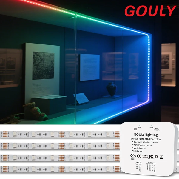 DC12V Custom Waterproof 6mm Ultra-Narrow Mini RGB Color-Changing LED Strip Lights